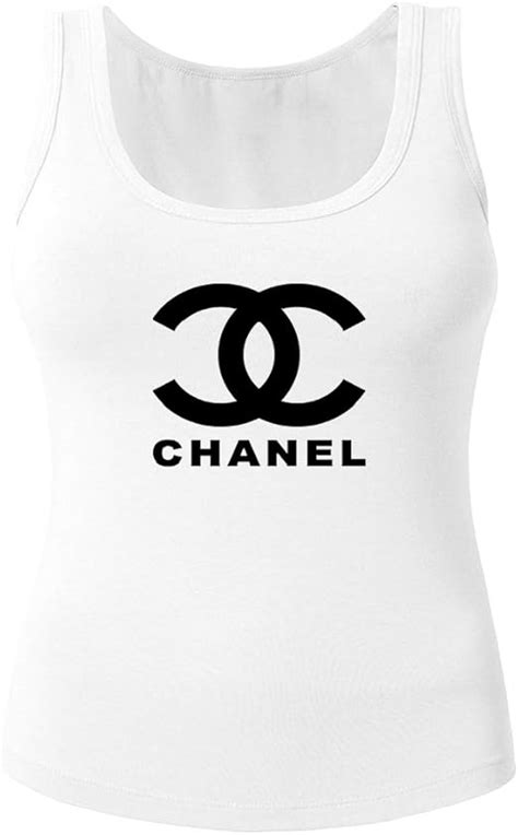 chanel logo tshirt|Chanel logo tank top.